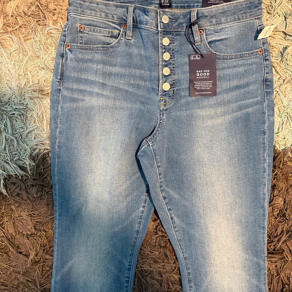 GAP High Rise Curvy True Skinny Ankle Blue Jeans for Women - Picture 9 of 15